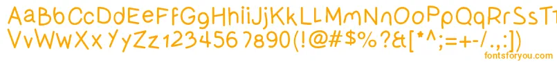 Шрифт Olivessanspimientolight – оранжевые шрифты на белом фоне