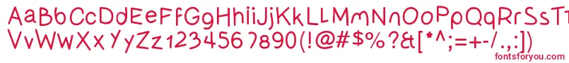 Olivessanspimientolight Font – Red Fonts on White Background