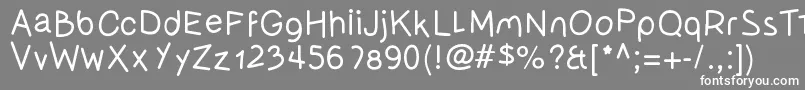 Olivessanspimientolight Font – White Fonts on Gray Background