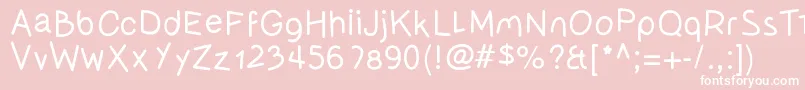Olivessanspimientolight Font – White Fonts on Pink Background