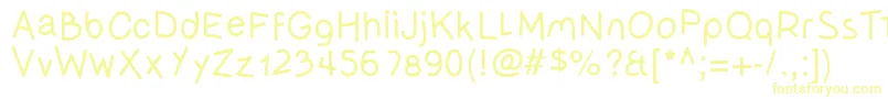 Шрифт Olivessanspimientolight – жёлтые шрифты на белом фоне