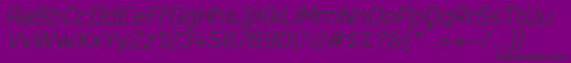 Czcionka CuyabraOblique – czarne czcionki na fioletowym tle