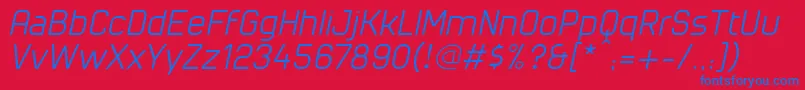 CuyabraOblique Font – Blue Fonts on Red Background
