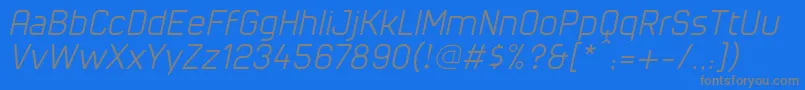 CuyabraOblique Font – Gray Fonts on Blue Background