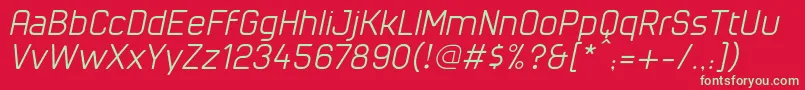 CuyabraOblique Font – Green Fonts on Red Background