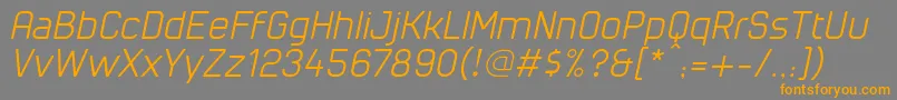 CuyabraOblique Font – Orange Fonts on Gray Background