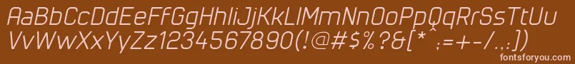 CuyabraOblique Font – Pink Fonts on Brown Background