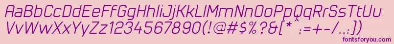 CuyabraOblique-Schriftart – Violette Schriften auf rosa Hintergrund