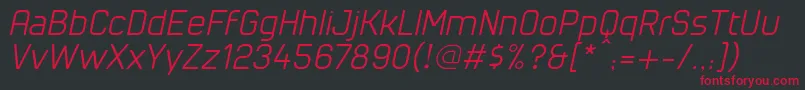 CuyabraOblique Font – Red Fonts on Black Background