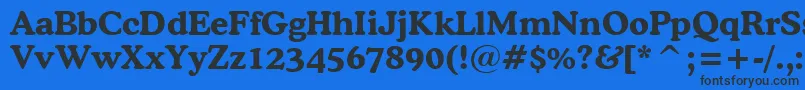 CooperBoldBt Font – Black Fonts on Blue Background