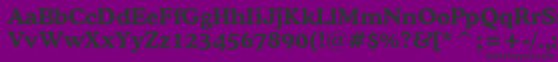 フォントCooperBoldBt – 紫の背景に黒い文字