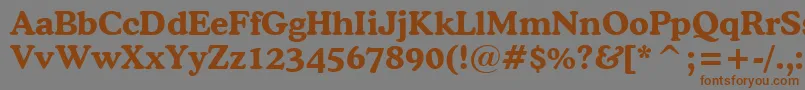 CooperBoldBt Font – Brown Fonts on Gray Background