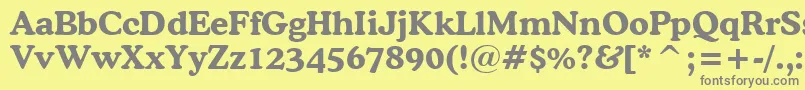 CooperBoldBt Font – Gray Fonts on Yellow Background