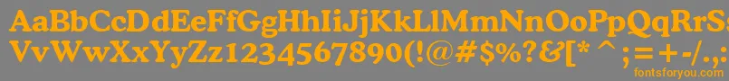 CooperBoldBt Font – Orange Fonts on Gray Background
