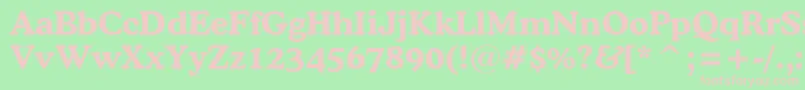 CooperBoldBt Font – Pink Fonts on Green Background