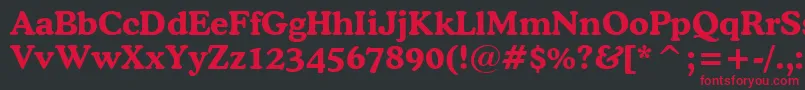CooperBoldBt Font – Red Fonts on Black Background