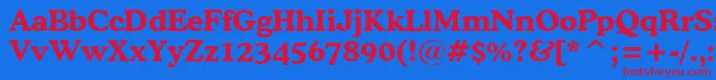 CooperBoldBt Font – Red Fonts on Blue Background