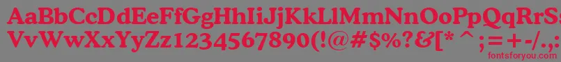 CooperBoldBt Font – Red Fonts on Gray Background