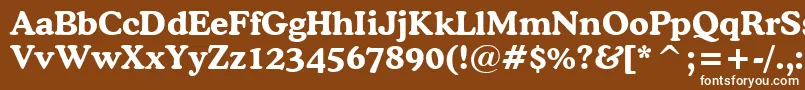 Шрифт CooperBoldBt – белые шрифты на коричневом фоне