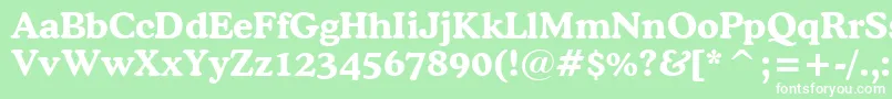 CooperBoldBt Font – White Fonts on Green Background
