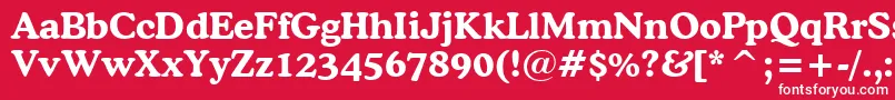 CooperBoldBt Font – White Fonts on Red Background