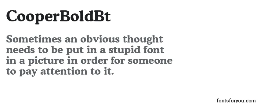 Review of the CooperBoldBt Font