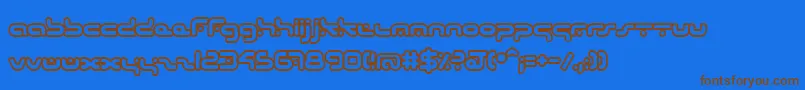 HybridO Font – Brown Fonts on Blue Background