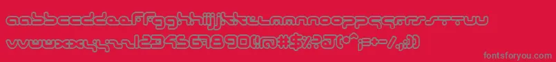 フォントHybridO – 赤い背景に灰色の文字