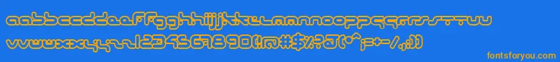 HybridO Font – Orange Fonts on Blue Background