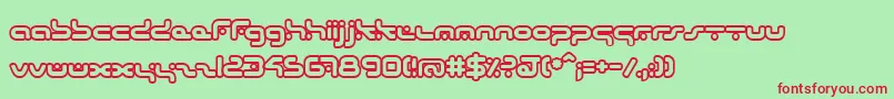 HybridO Font – Red Fonts on Green Background