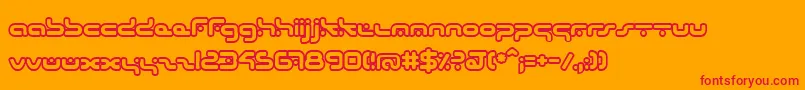 HybridO Font – Red Fonts on Orange Background