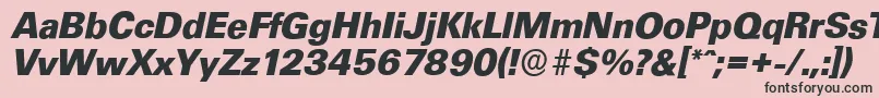 UltimateserialXboldItalic Font – Black Fonts on Pink Background