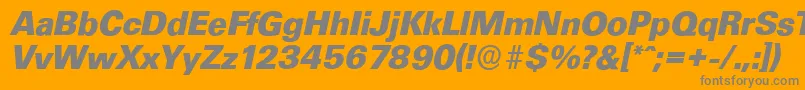 UltimateserialXboldItalic Font – Gray Fonts on Orange Background