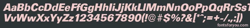 UltimateserialXboldItalic Font – Pink Fonts on Black Background