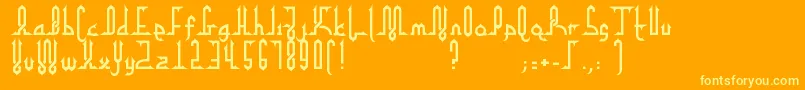 AlphaKufiRegular Font – Yellow Fonts on Orange Background