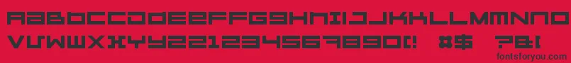Megaton Font – Black Fonts on Red Background