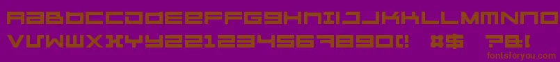 Megaton Font – Brown Fonts on Purple Background