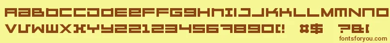 Megaton Font – Brown Fonts on Yellow Background