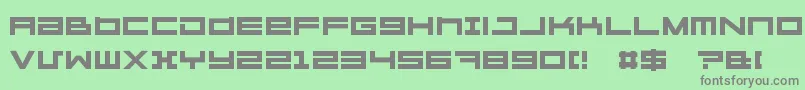 Megaton Font – Gray Fonts on Green Background