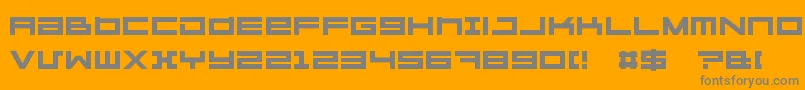 Megaton Font – Gray Fonts on Orange Background