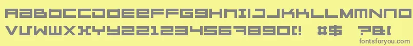 Megaton Font – Gray Fonts on Yellow Background