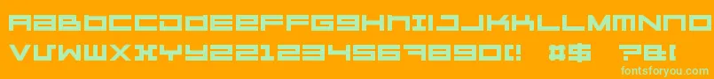 Megaton Font – Green Fonts on Orange Background