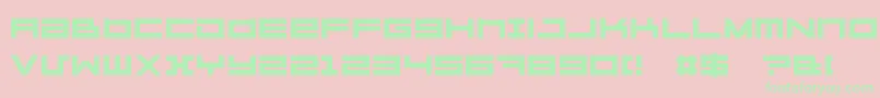 Megaton Font – Green Fonts on Pink Background