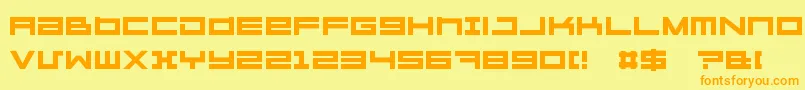 Megaton Font – Orange Fonts on Yellow Background