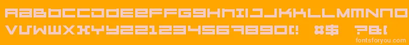 Megaton Font – Pink Fonts on Orange Background