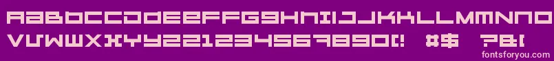 Megaton Font – Pink Fonts on Purple Background