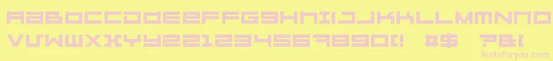 Megaton Font – Pink Fonts on Yellow Background