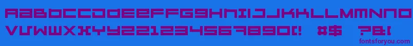 Megaton Font – Purple Fonts on Blue Background