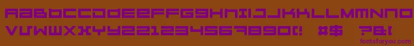 Megaton Font – Purple Fonts on Brown Background