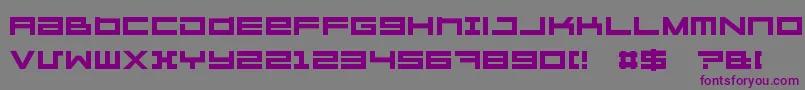 Megaton Font – Purple Fonts on Gray Background